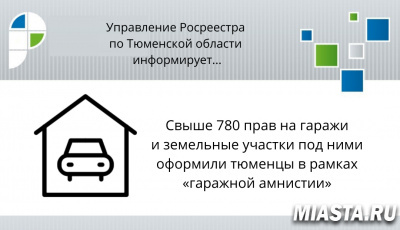 Свыше 780 прав на гаражи и земельные участки под ними оформили тюменцы в рамках «гаражной амнистии»