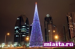 В Грозном установили самую высокую новогоднюю елку в России