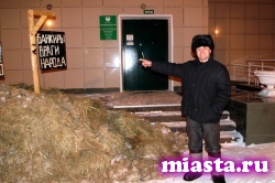 Новосибирский фермер насыпал кучу навоза перед Сбербанком