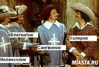 Несерьёзный взгляд на типы темпераментов