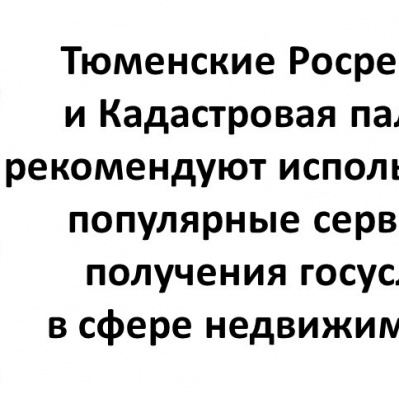 Тюменские Росреестр и Кадастровая палата рекомендуют использовать популярные сервисы получения госуслуг в сфере недвижимости