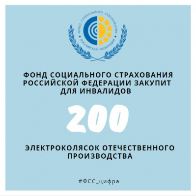 Фонд социального страхования Российской Федерации закупит для инвалидов 200 электроколясок отечественного производства