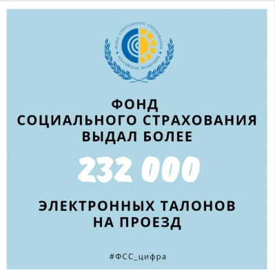 Фонд социального страхования выдал более 232 тысяч электронных талонов на проезд