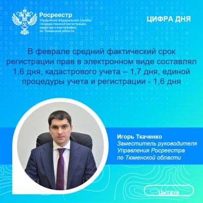 Более 79% заявлений об учете и регистрации недвижимости поступило в тюменский Росреестр в электронном виде