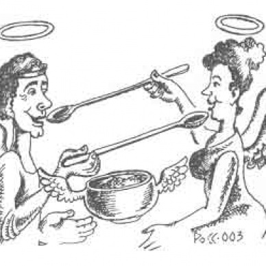 Однажды добрый человек беседовал с Богом