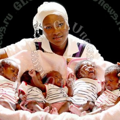 Африканка родила пятерых «на халяву»