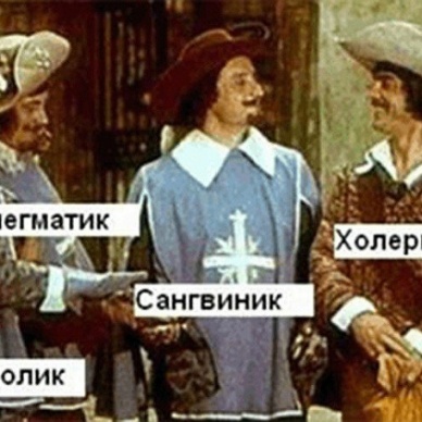 Несерьёзный взгляд на типы темпераментов